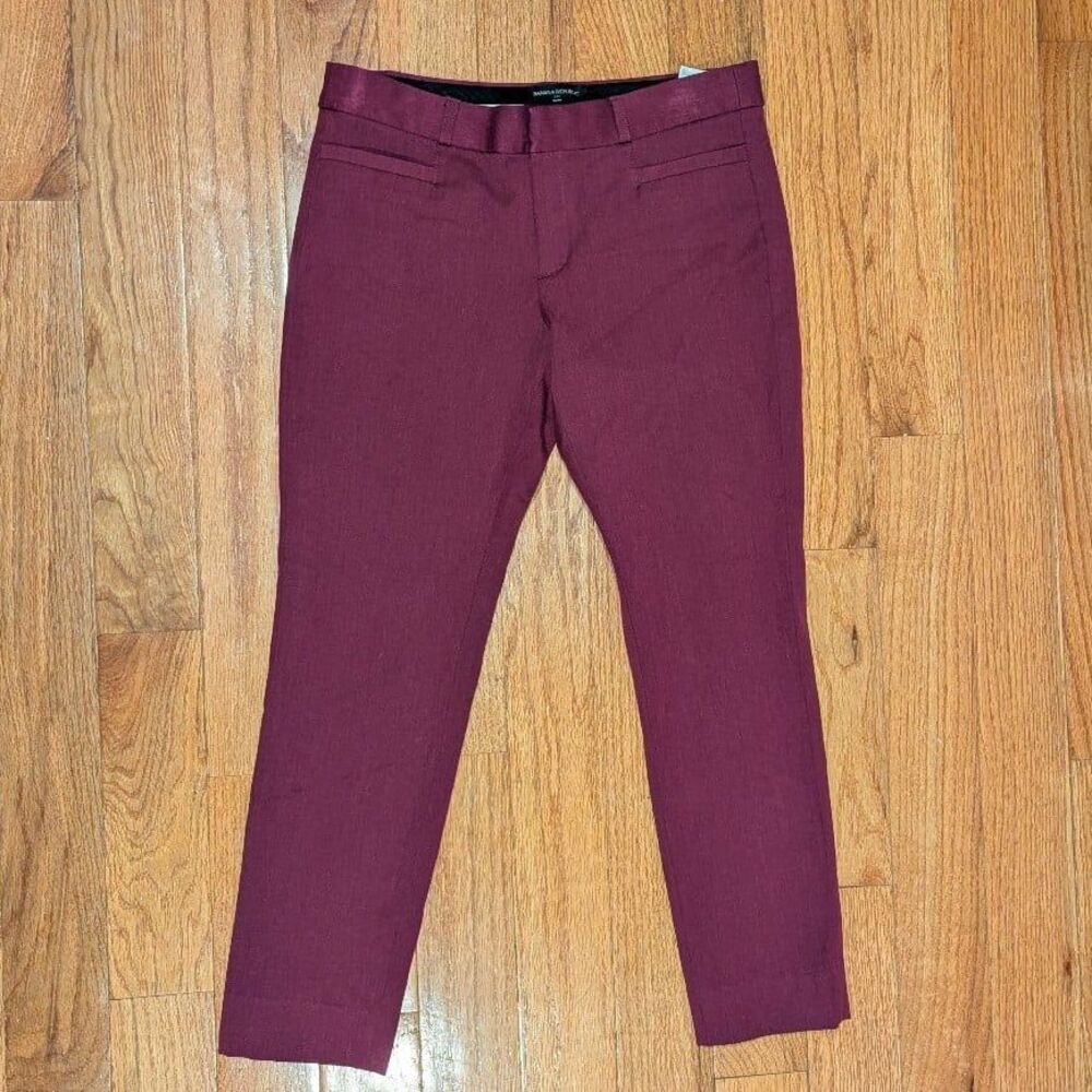 Banana Republic Size 4P Burgundyβ Sloan Dress Pants Workwear Casual Business